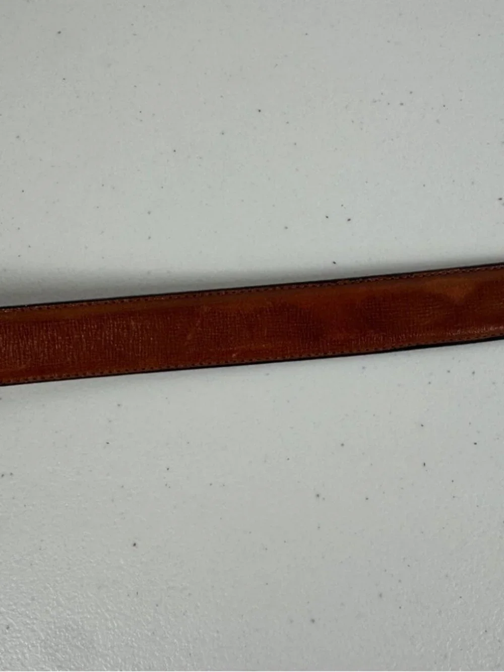 Tommy Hilfiger Leather Belt Brown Classic Silver Buckle Size 40